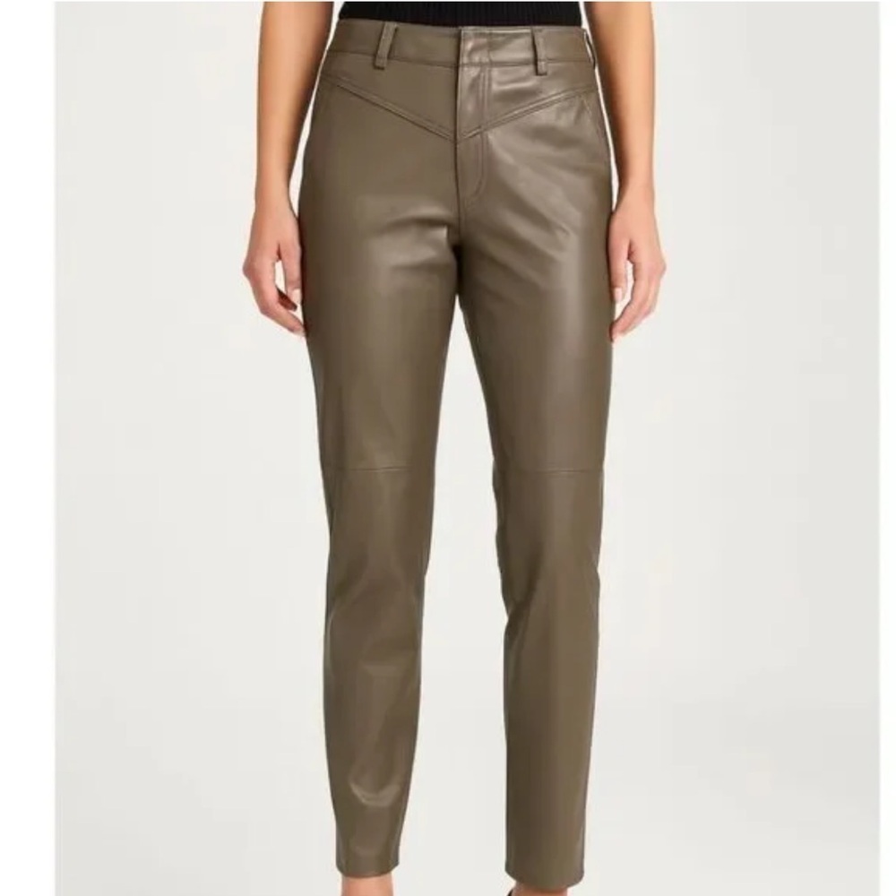 New AG Cleo High Waist Kick Flare Faux Leather Pants Portobello Road NWT Size 29